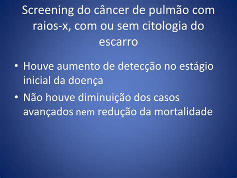 Ppt Tc De Baixa Dose No Screening E Seguimento Do C Ncer De Pulm O