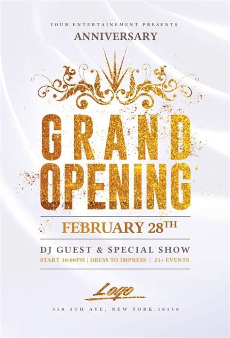 Grand Opening Flyer Template Free Printable Word Searches