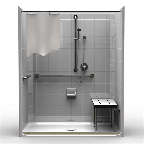 Ada Roll In Shower One Piece 63x37 8 Tile Look