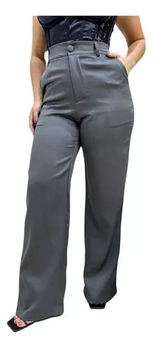 Cal A Feminina Wide Leg Solta Alfaiataria Pantalona Social Mercadolivre