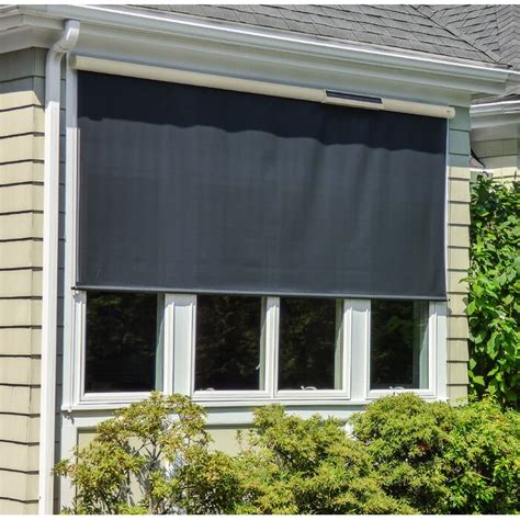 SunSetter Solar Powered Motorized Semi Sheer Outdoor Roller Shade Wayfair