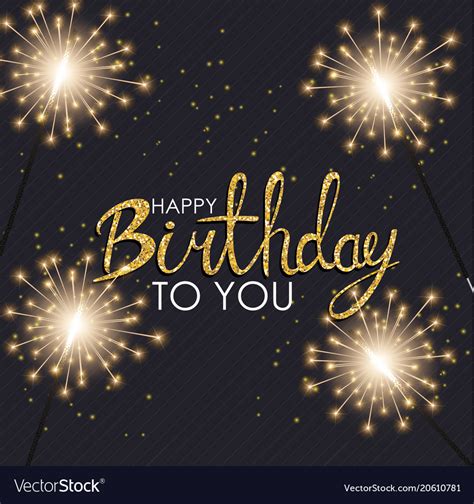 Abstract Happy Birthday Background Card Template Vector Image