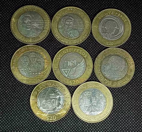 Lote De Monedas Bimetálicas De 20 Y 5 Pesos Envío Gratis