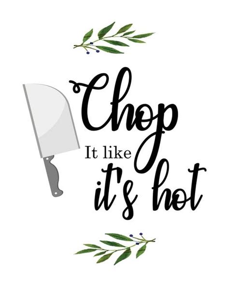 Chop It Like Its Hot Kitchen Wall Decor Art Print By Javakufi Art Print Kitchen Wall Art