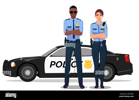 Police Officer Guard Next Police Stock Vector Images Alamy