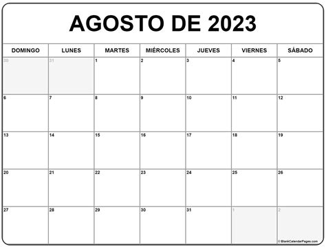 Agosto De 2023 Calendario Gratis Calendario Agosto