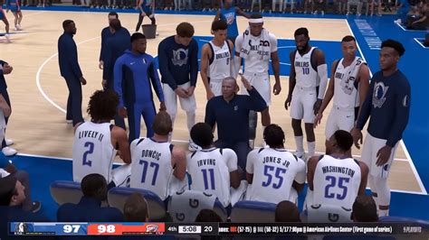 Nba K Playoffs Mode Mavericks Vs Thunder Game Ultra Ps