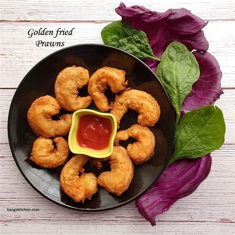 Golden Fried Prawns How To Batter Fry Jumbo Prawns Sangskitchen