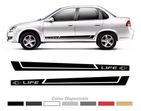 Faixa Lateral Corsa Classic Life Adesivo Chevrolet Par Imp