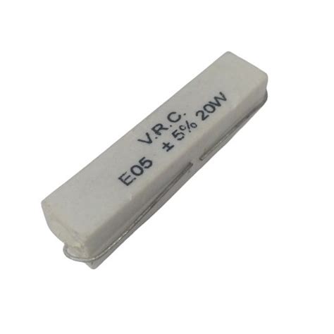 E W Axial Lead Ceramic Encased White Wire Wound Resistors