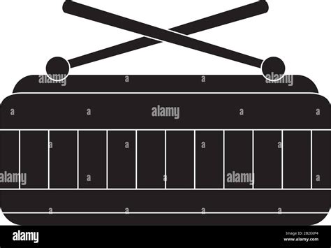 Drum And Drumsticks Instrument Percussion Melody Sound Music Vector