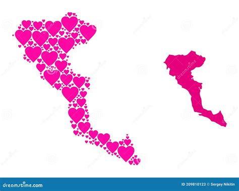 Dot Pattern Map Of Corfu Island Royalty Free Illustration