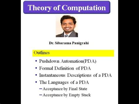 Pushdown Automation Pda Definition Acceptance By Final State