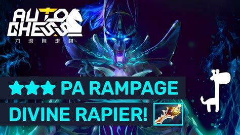 DIVINE RAPIER Phantom Assassin Dota Auto Chess 1 Vs 9 PA RAMPAGE