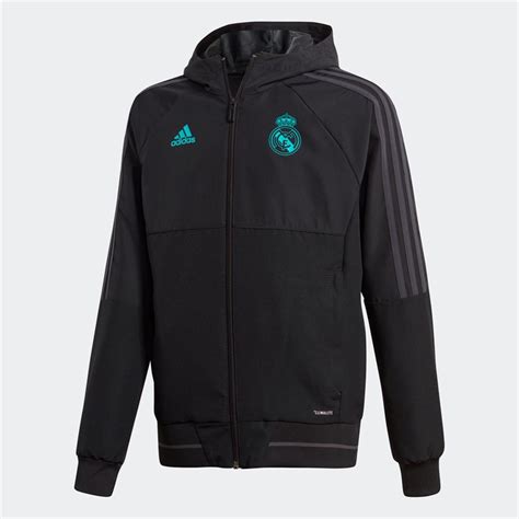 Buy Adidas Junior Boys Rmcf Real Madrid Presentation Jacket Blacksolid