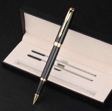 Luxury Rollerball Pen Set-black Lacquer Gold Rollerball Pen-best Pen ...