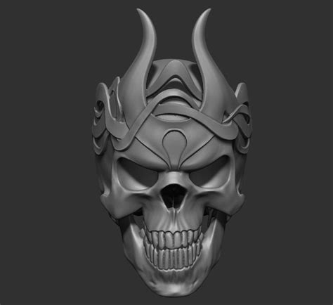 King Skull By Snorri Skull Model Skull Grayscale Image