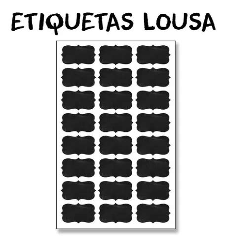 48 Etiquetas Adesivas Lousa 4x2cm Brinde Caneta Giz MercadoLivre