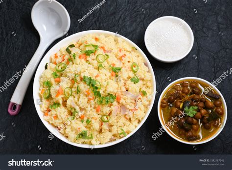 Upma Uppittu Kadala Curry Kerala Breakfast Stock Photo 1582187542