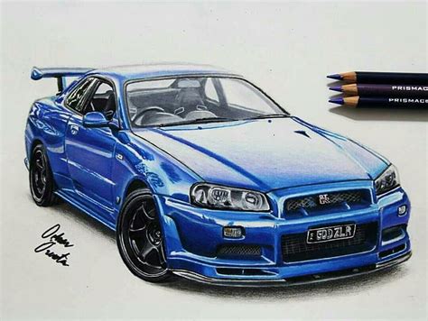 How To Draw A Nissan Skyline Gtr R34 Can you please draw a nissan ...