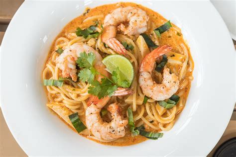 Spaghettis La Sauce Aux Crevettes Cr Meuse Au Thermomix Cozinium