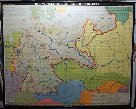 Vintage History Wall Chart Map Weimar Republic 1918 1933 Etsy