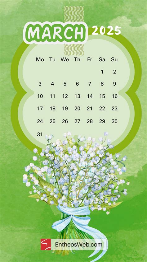 March 2025 Phone Wallpaper | EntheosWeb