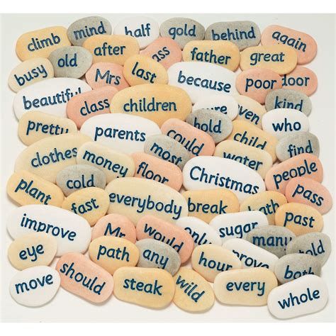 Ecmt14464 Yellow Door Resin Tricky Word Pebbles Set 2 Findel