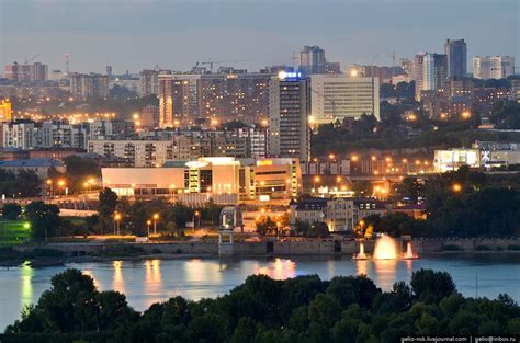Вечерний Новосибирск. Центр города | Город, Фотографии, Здания