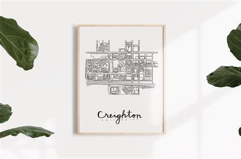 Creighton University Campus Map Print – (BY) ALEISHA