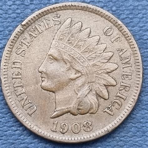 1908 S Indian Head Cent 1c San Francisco Higher Grade XF 56619 EBay