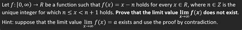 Solved Let F [0 ∞ →r Be A Function Such That F X X−n Holds