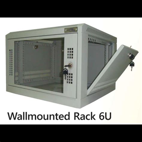 Rack Server Wallmount 6u 500mm 19 Single Door Rak Server Premium