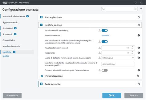 Notifiche Desktop ESET Endpoint Antivirus Guida On Line ESET