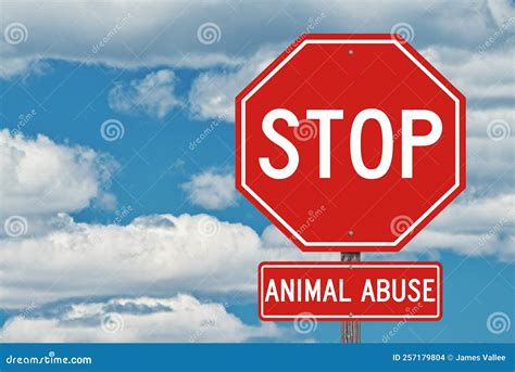 Stop Animal Abuse Sign Stock Photo Image Of Symbol 257179804