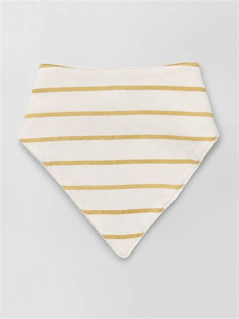 Lot De Bavoirs Bandana Jaune Blanc Kiabi