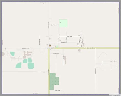 Map of Springport village, Michigan - Thong Thai Real