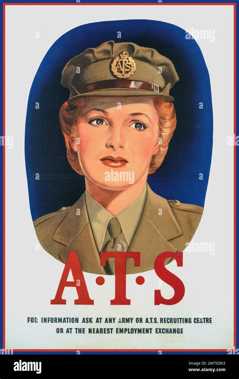 Ww2 Póster De Reclutamiento De Ats Ww2 1940s Servicio Territorial