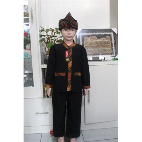 Jual Stelan Baju Celana Pangsi Silat Tradisional Sunda Jawa Adat Anak 1