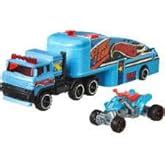 Hot Wheels Dine N Dash Super Rigs Transporter Vehicle With 1 1 64 Scale Car 3 Years Age