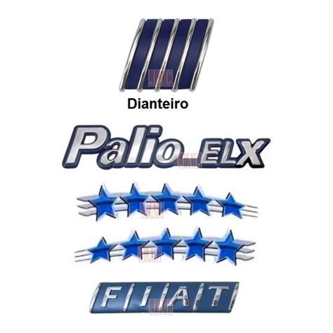 Kit Emblemas Palio Elx Estrelas 500 Anos Fiat 99 A 00 Shopee Brasil