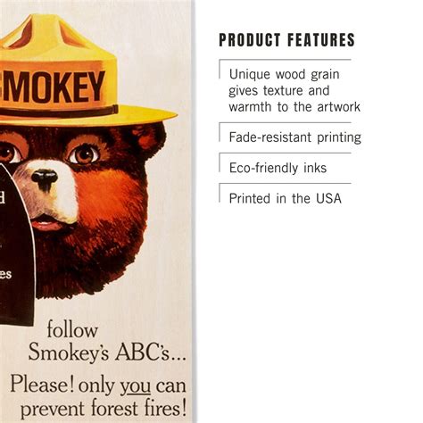 Smokey Bear Abcs Shovels Vintage Poster Wood Signs And Postcards Lantern Press