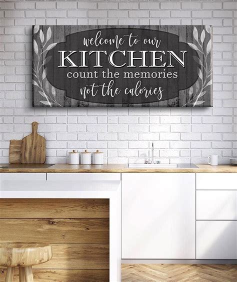 Kitchen Wall Art Welcome To Our Kitchen Wood Frame Ready To Hang