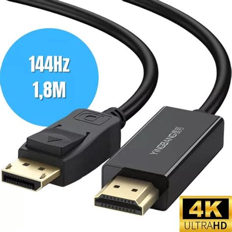 Cabo Adaptador Displayport Dp Para Hdmi K Hz M Metros