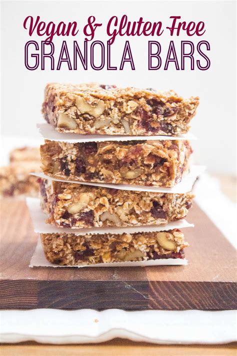 Vegan & Gluten Free Granola Bars | Gluten Free Recipe