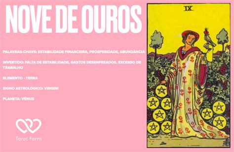 Nove De Ouros Significado No Tarot Amor Dinheiro Sa De E Mais