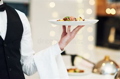 Fine Dining, Food and Waiter Serving at a Restaurant for a Luxury ...
