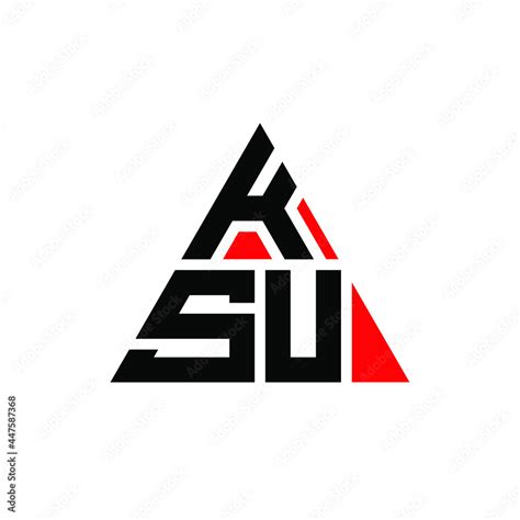 KSU triangle letter logo design with triangle shape. KSU triangle logo ...