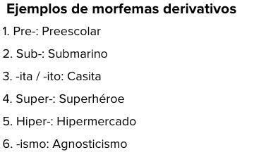 Qué Son Los Morfemas DERIVATIVOS Con EJERCICIOS Y EJEMPLOS 47 OFF