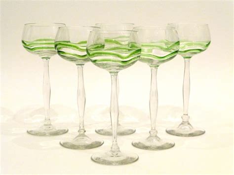 Hans Christiansen Liane Theresienthal Jugendstil Wine Glasses